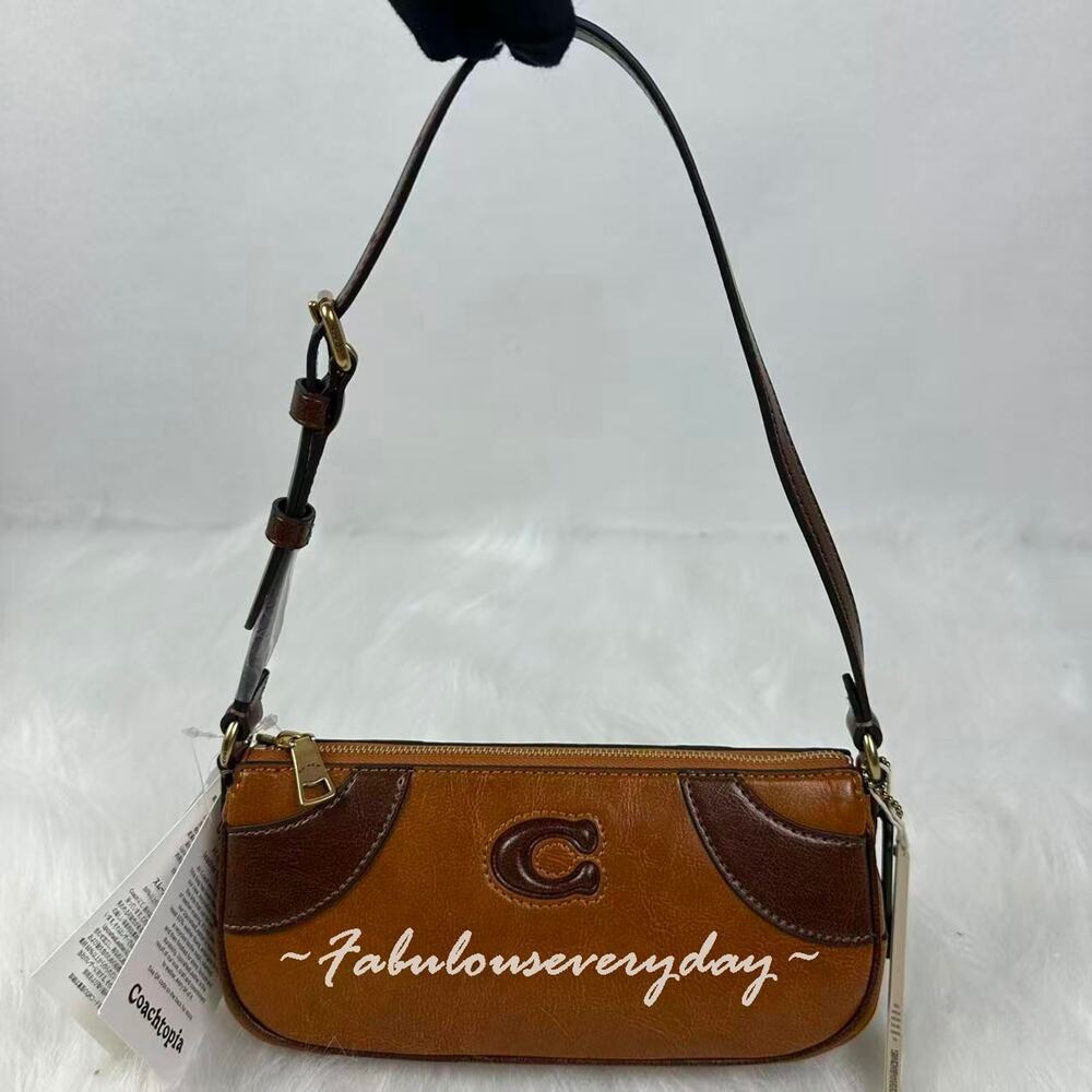 Coach Coachtopia Bowling Small Shoulder Bag Upcrafted Leather/Tan/Saddle CFB01